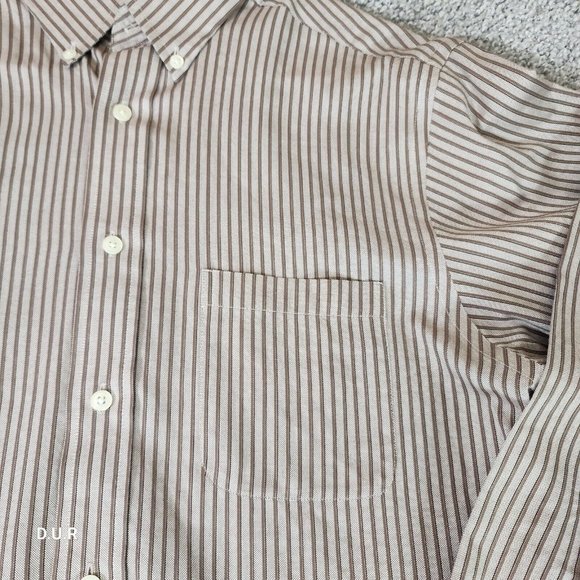 TravelSmart By Roundtree & Yorke Shirt Men's Medium‎ Long-Sleeve Brown Tan - Picture 3 of 12